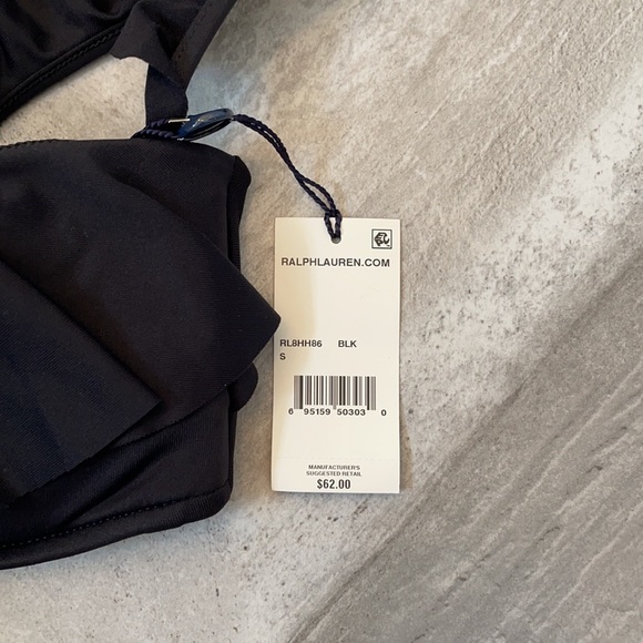 Polo RL Solid Ruffle Underwire Bikini Top- NWT - Picture 5 of 6